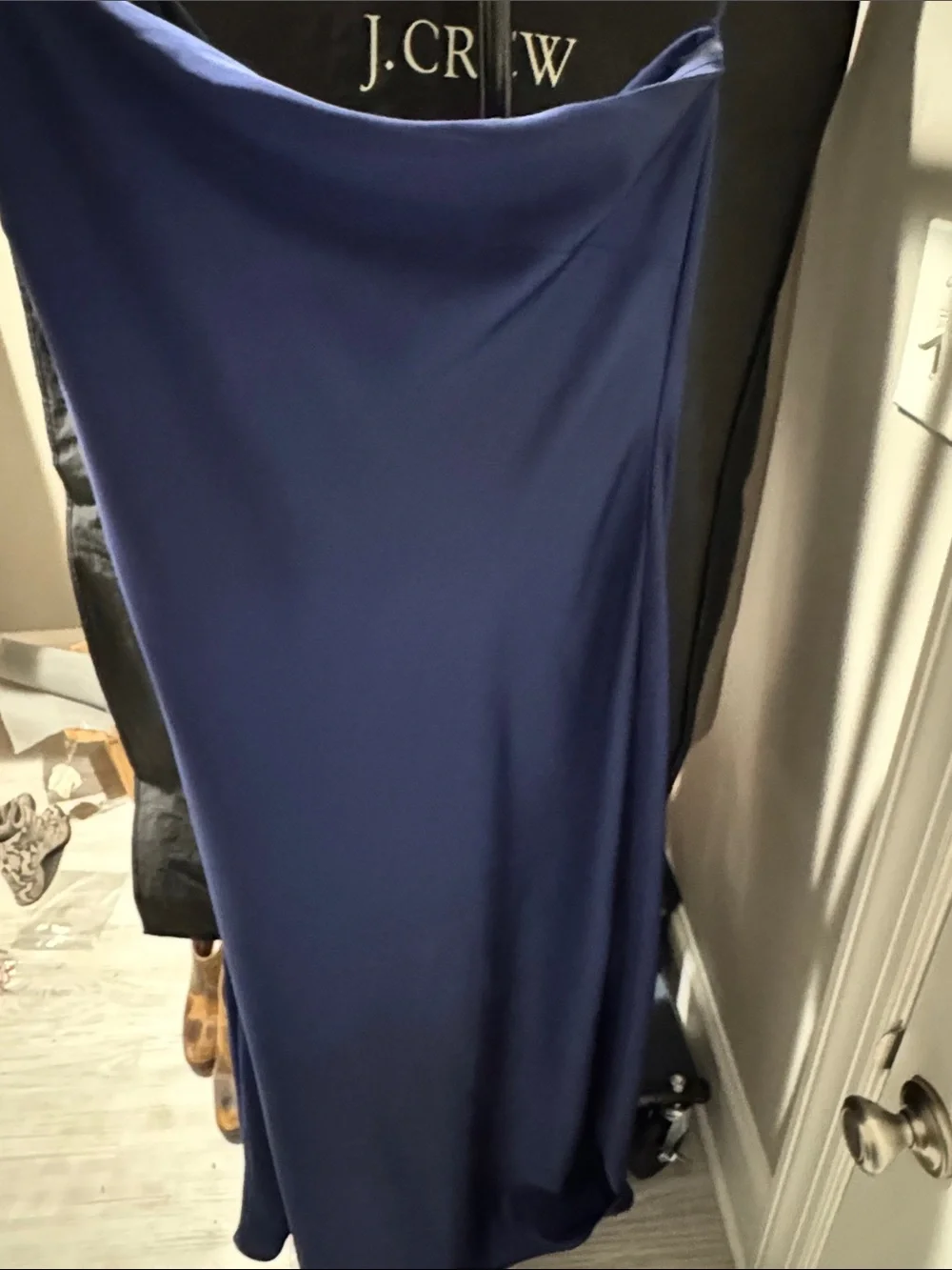 J.Crew Navy Satin Dress (Collection)